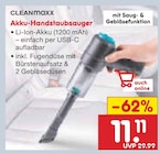 Akku-Handstaubsauger Angebote von CLEANmaxx bei Netto Marken-Discount Berlin für 11,11 €