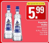Vodka Angebote von Puschkin bei WEZ Löhne für 5,99 €