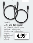 Aktuelles Lade- und Datenkabel Angebot bei Lidl in Krefeld ab 4,99 €