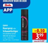 famila Nordost - syoss Haarspray oder Schaumfestiger Angebot im Prospekt syoss Haarspray oder Schaumfestiger bei famila Nordost im Prospekt "" für 3,99 €