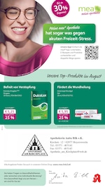 Aktueller mea - meine apotheke Apotheken Prospekt in Grünewald und Umgebung, "Unsere August-Angebote" mit 4 Seiten, 01.08.2025 - 31.08.2025