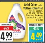 Color- oder Vollwaschmittel Angebote von Ariel bei EDEKA Remscheid für 4,49 €