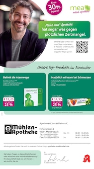 Aktueller mea - meine apotheke Prospekt (Marktrodach, 4 Seiten zum blättern mea - meine apotheke Prospekt Unsere November-Angebote mit 4 Seiten
