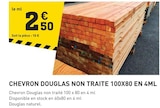 Promo Chevron Douglas non traité 100x80 en 4ml à 2,50 € dans le catalogue Tout Faire à Murat