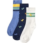 Socken im dm-drogerie markt Prospekt Socken mit Ripp-Struktur & Dino-Muster, blau & weiß, Gr. 27/29 von ALANA im aktuellen dm-drogerie markt Prospekt für 5,90 €