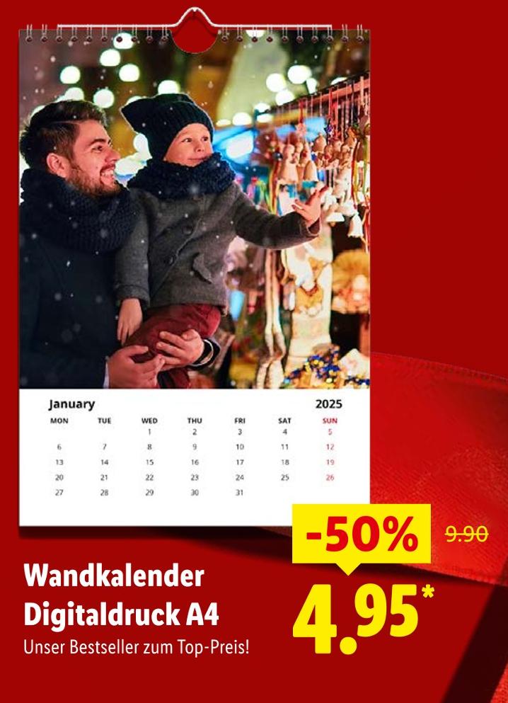 Wandkalender Digitaldruck A4