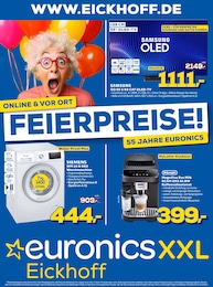 EURONICS Prospekt für Lippstadt: "ONLINE & VOR ORT - FEIERPREISE! 55 JAHRE EURONICS", 8 Seiten, 15.09.2024 - 20.09.2024