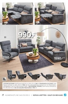 Sofa im aktuellen Kabs Prospekt (Bottrop) Sofa im Kabs Prospekt "VORTEILSWOCHEN" mit 40 Seiten (Bottrop)