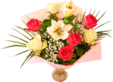 Promo BOUQUET DE ROSES ET LYS à 13,99 € dans le catalogue Auchan Supermarché à Beaumont