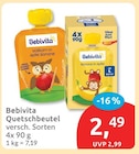 Quetschbeutel von Bebivita im aktuellen budni Prospekt
