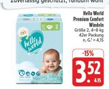 Premium Comfort Windeln im Angebot bei EDEKA in Amberg Premium Comfort Windeln Angebote von Hello World bei EDEKA Amberg für 3,52 €