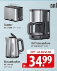 Braun Toaster HT 1510 BK, Kaffeemaschine KF 1500 BK oder Wasserkocher WK 1500 BK im Angebot bei famila Nordost in Stralsund Braun Toaster HT 1510 BK, Kaffeemaschine KF 1500 BK oder Wasserkocher WK 1500 BK Angebote bei famila Nordost Stralsund für 34,99 €
