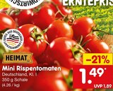 Mini Rispentomaten im Angebot bei Netto Marken-Discount in Rottenburg Mini Rispentomaten Angebote von HEIMAT bei Netto Marken-Discount Rottenburg für 1,49 €