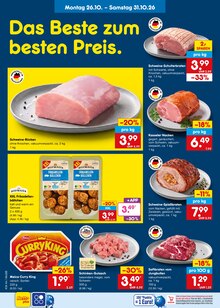 Fleisch im Netto Marken-Discount Prospekt "Aktuelle Angebote" mit 68 Seiten (Mainz)