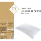 Oreiller "Mémoire de forme" - TEX HOME en promo chez Carrefour Oreiller "Mémoire de forme" - TEX HOME dans le catalogue Carrefour
