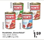 Hundefutter "Kennerfleisch" Angebote von RINTI bei BayWa Bau- und Gartenmärkte Reutlingen für 1,59 €