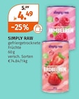 Gefriergetrocknete Früchte von Simply Raw im aktuellen Müller Prospekt