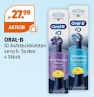 Oral b im Müller Prospekt iO Aufsteckbürsten von ORAL-B im aktuellen Müller Prospekt für 27,99 €