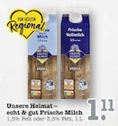 Frische Milch 1,5% Fett Angebote von Unsere Heimat bei E center Offenbach für 1,11 €