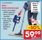Akku-Zyklonstaubsauger von CLEANmaxx im aktuellen Netto Marken-Discount Prospekt für 59,99 €