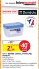 Lot 4 boîtes congélation 0,75L - Domédia dans le catalogue Intermarché Super