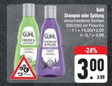 Shampoo oder Spülung Angebote von Guhl bei E center Würzburg für 3,00 €