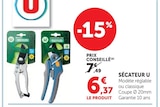 Sécateur - U en promo chez Hyper U La Rochelle à 6,37 €