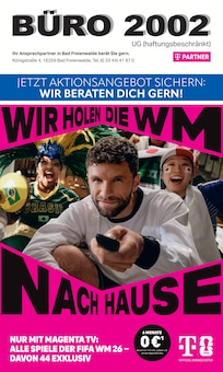 BÜRO 2002 UG Prospekt WIR HOLEN DIE WM NACH HAUSE mit 12 Seiten