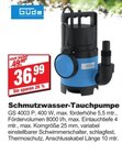 Schmutzwasser-Tauchpumpe GS 4003 P im Angebot bei bauSpezi in Erlangen Schmutzwasser-Tauchpumpe GS 4003 P Angebote von Güde bei bauSpezi Erlangen für 36,99 €