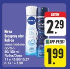 Deospray oder Roll-on Angebote von Nivea bei EDEKA Chemnitz für 1,99 €