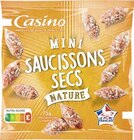 Mini saucissons secs Nature - CASINO en promo chez Casino Supermarchés Lyon à 1,36 €