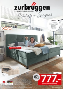 Bett im Zurbrüggen Prospekt "Schlafen Spezial!" mit 8 Seiten (Herne)