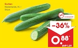 Gurken für 0,88 € bei Netto Marken-Discount im Angebot Gurken im aktuellen Netto Marken-Discount Prospekt
