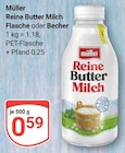 Reine Butter Milch im Angebot bei GLOBUS in Oberhausen Reine Butter Milch Angebote von Müller bei GLOBUS Oberhausen für 0,59 €