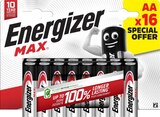 Lot de 16 piles alcalines Max Energizer AA/LR6 - ENERGIZER en promo chez Carrefour Lot de 16 piles alcalines Max Energizer AA/LR6 - ENERGIZER dans le catalogue Carrefour