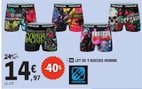 Lot de 5 boxers homme - Freegun en promo chez E.Leclerc Montreuil à 14,97 €