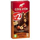 Tablettes de chocolat "lot de 2" - CÔTE D'OR en promo chez Carrefour Vitry-sur-Seine à 6,82 €