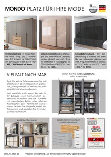 Kleiderschrank im Opti-Wohnwelt Prospekt "Summer Sale" mit 48 Seiten (Bremerhaven)