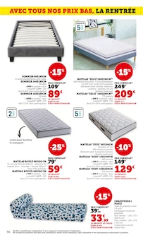Promo Matelas 90x190 dans le catalogue Hyper U du moment à la page 56