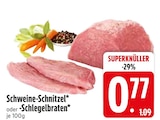Schweine-Schnitzel oder -Schlegelbraten im Angebot bei EDEKA in Landshut Schweine-Schnitzel oder -Schlegelbraten Angebote bei EDEKA Landshut für 0,77 €