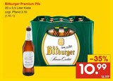 Premium Pils Angebote von Bitburger bei Netto Marken-Discount Arnsberg für 10,99 €