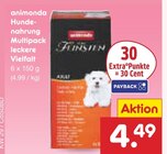 Hundenahrung Multipack leckere Vielfalt von animonda für 4,49 € bei Netto Marken-Discount im Angebot Hundenahrung Multipack leckere Vielfalt von animonda im aktuellen Netto Marken-Discount Prospekt