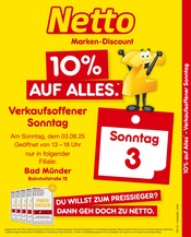 Aktueller Netto Marken-Discount Discounter Prospekt in Bad Münder und Umgebung, "10% auf ALLES" mit 2 Seiten, 03.08.2025 - 03.08.2025