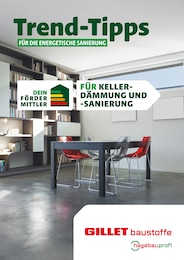 Gillet Baustoffe Prospekt für Altbrand: "Trend-Tipps FÜR DIE ENERGETISCHE SANIERUNG", 9 Seiten, 13.05.2024 - 23.05.2024