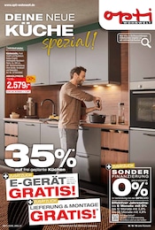 Opti-Wohnwelt Prospekt "Küchenspezial 35% + Lieferung und Montage gratis" für Remshalden, 8 Seiten, 23.09.2023 - 21.10.2023
