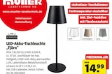 LED-Akku-Tischleuchte Tjörn bei hagebau kompakt im Prospekt "" für 14,99 €