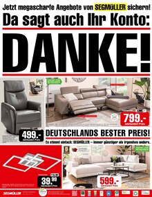Couch im Segmüller Prospekt "100 Jahre Segmüller - Tag der Abrechnung" mit 6 Seiten (Wiesbaden)