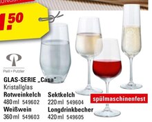 GLAS-SERIE „Casa“ bei Höffner in Krefeld GLAS-SERIE „Casa“ im Angebot bei Höffner Krefeld für 1,50 €