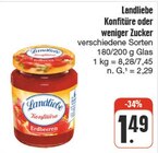 Konfitüre oder weniger Zucker Angebote von Landliebe bei nah und gut Jena für 1,49 €