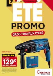 Catalogue Bricolage Gedimat en cours à Villeneuve-de-Rivière et alentours, "L'ÉTÉ PROMO : GROS TRAVAUX D'ÉTÉ", 16 pages, 02/07/2025 - 23/08/2025